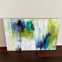 アートパネル2点抽象画インテリアショップ購入の画像