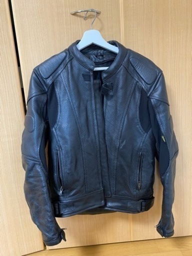 メッシュ パンチングレザージャケット 牛革 本革