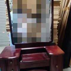 木製レトロなドレッサー椅子付き