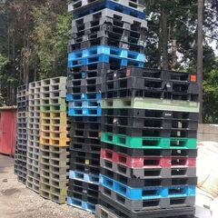 大量中古パレット　プラスチックパレット　倉庫用パレット　保管用パレットの画像