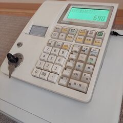 ★良品★ カシオ　電子レジスター TE-340-WE 購入金額３...