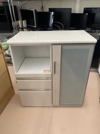 極美品　ニトリ キッチンカウンター ポスティア 90 ホワイト ハイカウンター/キッチンボード/レンジボード NITORI