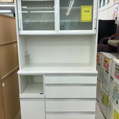 丸仙工業　キッチンボード　食器棚　ホワイト　 幅(W)1140mm × 奥行(D)500mm × 高さ(H)2060mm