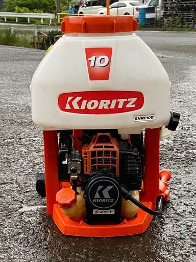 現物確認歓迎 初期不良対応OK 噴霧動作確認済 動作品 重量が軽く除草向き かけやすいiスタート 背引き 背負動噴 共立 SHRE10B 10L