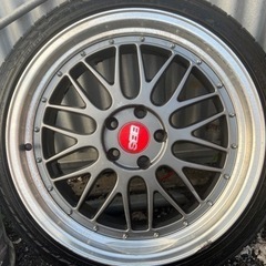 19インチホイールバリ山タイヤ付 4本の画像