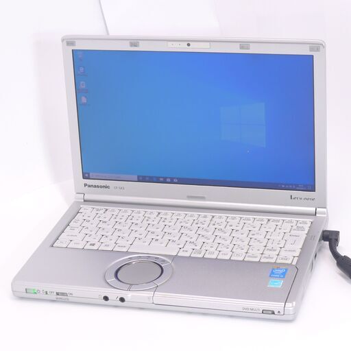 中古美品 日本製 12.1型 ノートパソコン Panasonic CF-SX3SDHCS 第4世代 Core i5 8GB DVDRW 無線 Bluetooth カメラ Windows10 Office