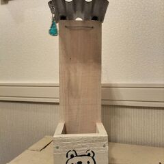 ステンドグラスの雫付き多肉鉢くま