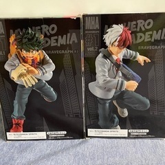 僕のヒーローアカデミア ヒロアカ フィギュア（緑谷出久、轟焦凍）セットの画像