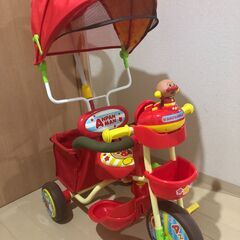 【美品】アンパンマン　三輪車　デラックス