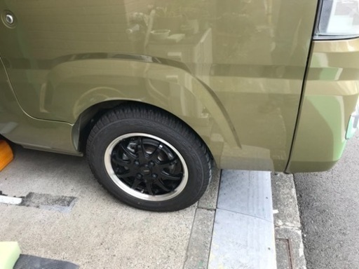 値下げしました！軽トラ用アルミホイールタイヤ4本セット（中古）