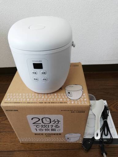 【1.5合】炊飯器 コイズミ KOIZUMI KSC-1513/W [ライスクッカーミニ]