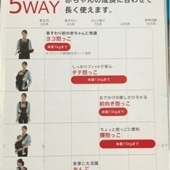 アップリカ 抱っこ紐限定モデルの画像