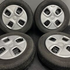 【DUNLOP ENASAVE EC204 145/80R13】夏タイヤ【SUZUKI アルト 純正スチールホイール 13インチ 4J4HPCD100+40】2018年製 バリ溝　(VTG475)クレジットカード QRコード決済可能