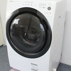 シャープ ドラム式洗濯乾燥機 ES-S7F-WL　プラズマクラスター　 21年　7kg 2021年製 SHARP  中古家電 店頭引取歓迎 R5852)