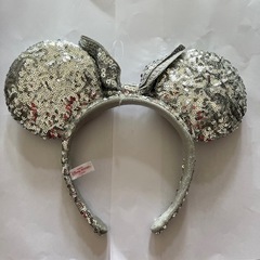 ディズニー Disney シルバー スパンコール カチューシャTDR ミニーの画像