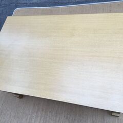 【昭和レトロ家具】くろがね工作所 木製 事務机 学習 デスク 高さ調節可 現状お渡し その①の画像