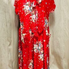 PINK HOUSE ピンクハウス ロングワンピース 赤 花柄