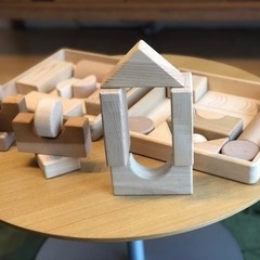 知育玩具 木製ブロックセットの画像