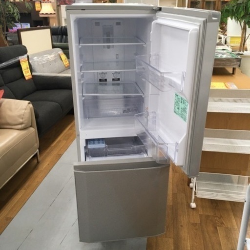 S253三菱 146L 2ドア冷蔵庫（ピュアシルバー）【右開き】MITSUBISHI MR-P15C-S⭐動作確認済 ⭐クリーニング済