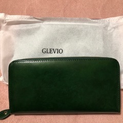 🍒新品  GLEVIO長財布　緑レザーの画像