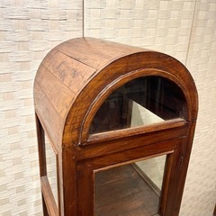 【売約済み】アジアン家具 バリ家具　無垢材  ラック 飾り棚 本棚 リゾートテイスト　収納　アジアン　キャビネット　階段　ステップ　おしゃれ　検　チーク材  チーク　店舗　什器　ディスプレイ　バリ　シェルフ　キャビネット　キュリオケース　ガラスケースの画像