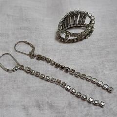 ピアスと指輪セット　ダイヤモンドの画像
