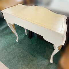 猫足 コンソールデスク W86×H77×D45cm  ホワイト×ゴールド ドレッサー 姫系 プリンセス アンティーク 