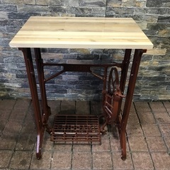 ハンドメイド　足踏みミシンテーブル　机　板小さい　昭和レトロ　アンティーク　ヴィンテージ　クラシック　福岡市南区
