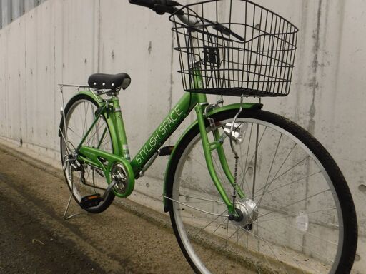 ★キレイ　6段変速&LEDオートライト　ママチャリ 中古自転車　415