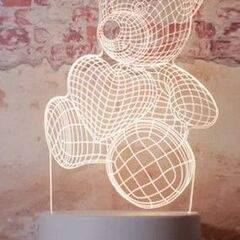 新品　箱入り　未使用　LED テーブル ライト　3D モチーフ 間接照明 おしゃれ テーブルランプ シルエット スタンドライト ランプ デスク シンプル 卓上 机 インテ　ハートクッション熊 の画像