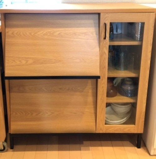 値下げ！美品　食器棚　北欧風　男前家具風
