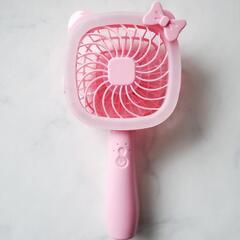 ライト付きハンディファン(ピンク)の画像