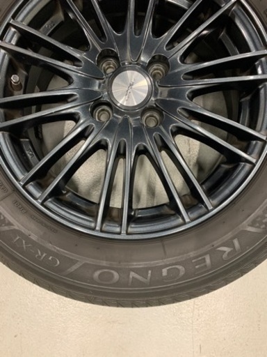 [札幌発]ＷＥＤＳレオニス　15インチ5.5J +50PCD100 ブリヂストン レグノ GR-XI 185/65R15 フィット フ