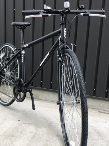 新品☆ファッションカラークロスバイク シークコード700 マットブラック