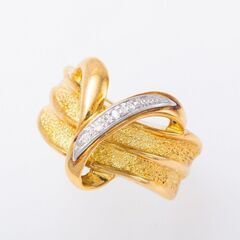 K18/Pt900 ダイヤモンド リング 品番r21-106