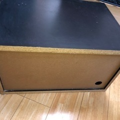 ★無料★まだまだ使えるガラス扉プリンター台テレビ台収納棚の画像