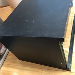 ★無料★まだまだ使えるガラス扉プリンター台テレビ台収納棚の画像