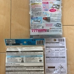 排水口髪ゴミ取りスポンジ、室外機ホース防水キャップ、コンロフレームカバーの画像