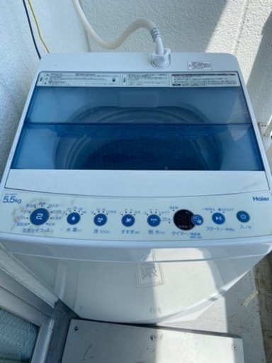 洗濯機5.5キロ　ハイアール　2021年製
