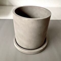 【無料で差し上げます】3COINS セメント鉢丸3号 グレー