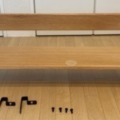 無印良品　デスク　机　学習机　オーク無垢材デスク用上置き棚