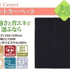 省エネ ふわふわ ホットカーペット 3畳タイプの画像
