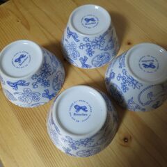 Brooches ブローチズ シリアルボウル ブルー 4客セット used 美品の画像
