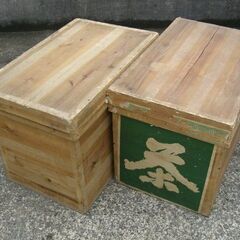 （取引中になりました）2●貴重！昭和レトロ茶箱、2個セット●