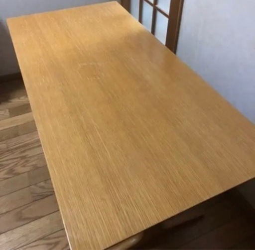 【無印良品】リビングでもダイニングでもつかえるテーブル　オーク材 130センチ
