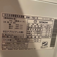 洗濯機ゆずりますの画像