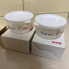 【お取引中】新品　保存容器　ガラス×プラスチック蓋　2個
