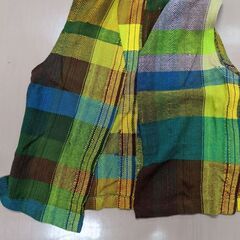さをり織り　ベストの画像