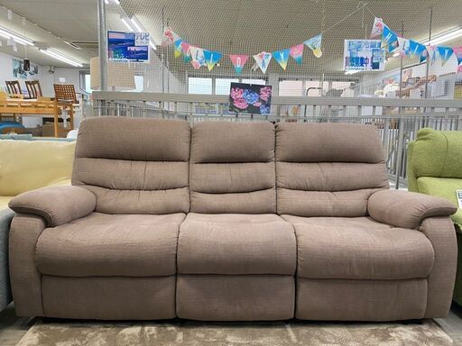 【愛品館 江戸川店】ニトリ ３P電動ソファ ID：156-018520-007