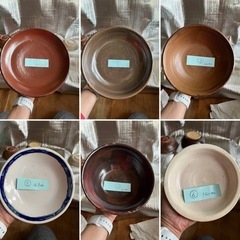 陶器食器　手作り深皿の画像